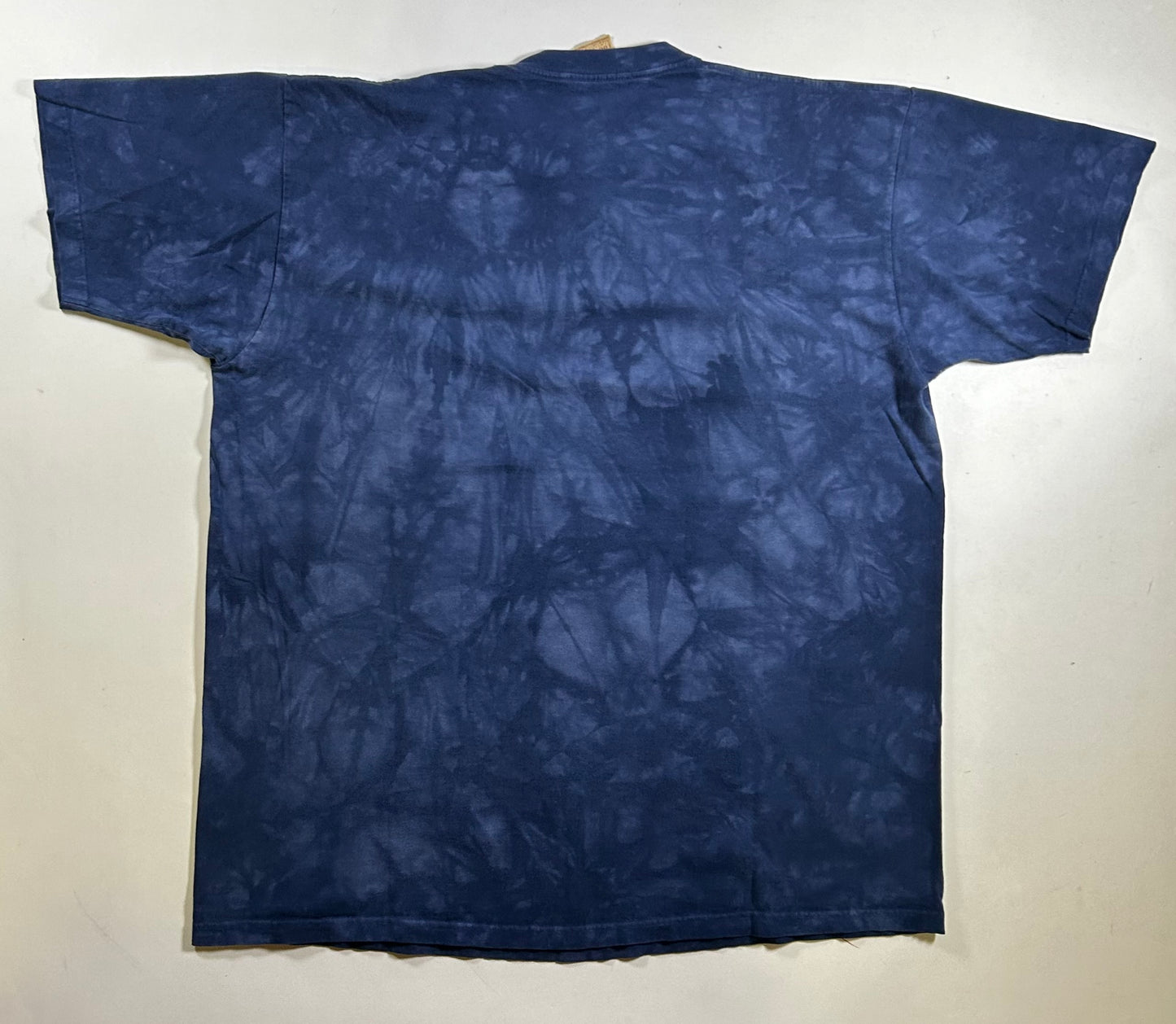 Vintage 2000s The Mountain American Eagle Blue Dye Tee XL 24.75x30 Inches
