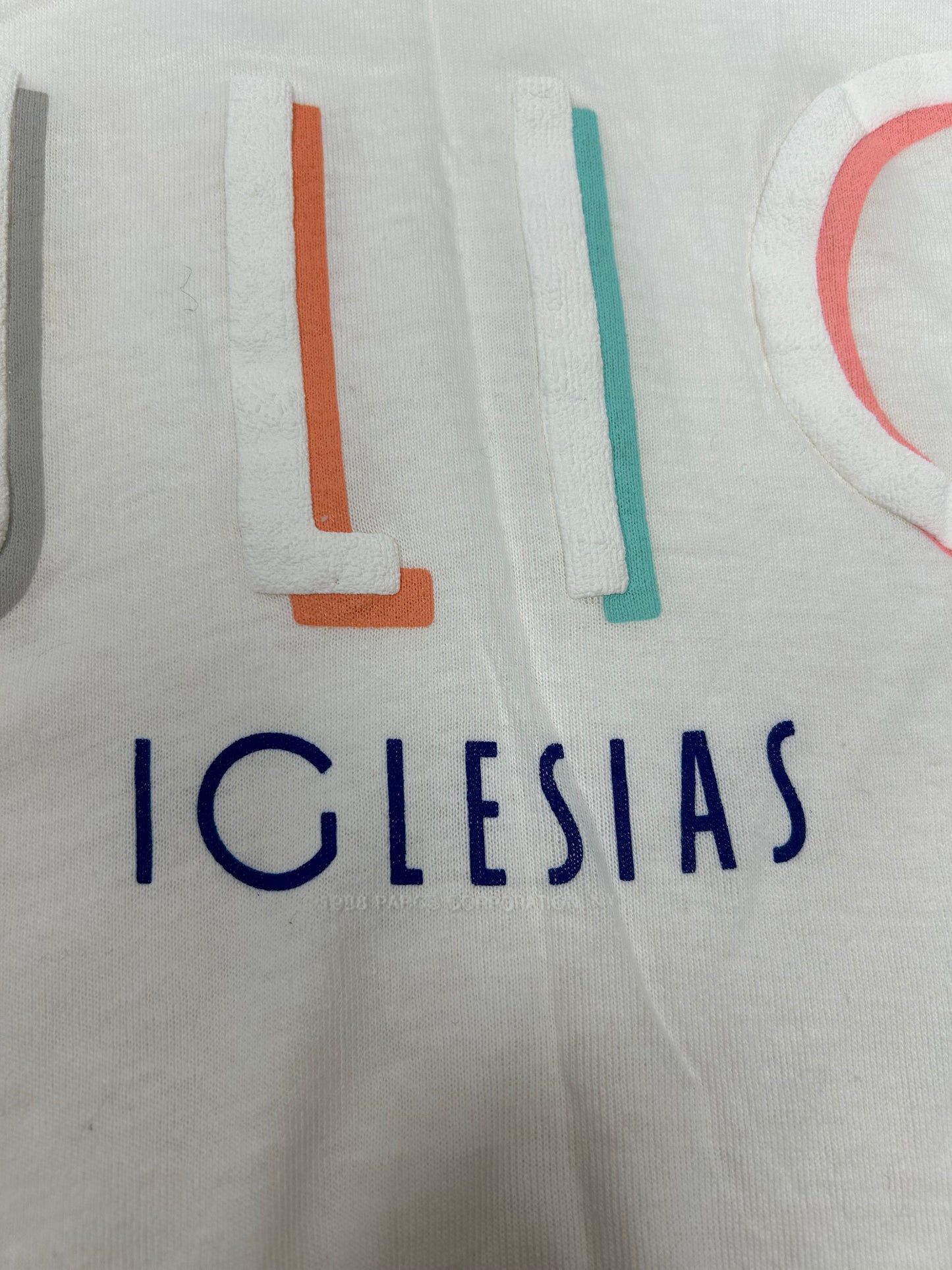 Vintage Julio Iglesias Music T Shirt 1988 Spanish Artist Puff Print Tee 22.25x30 Inches