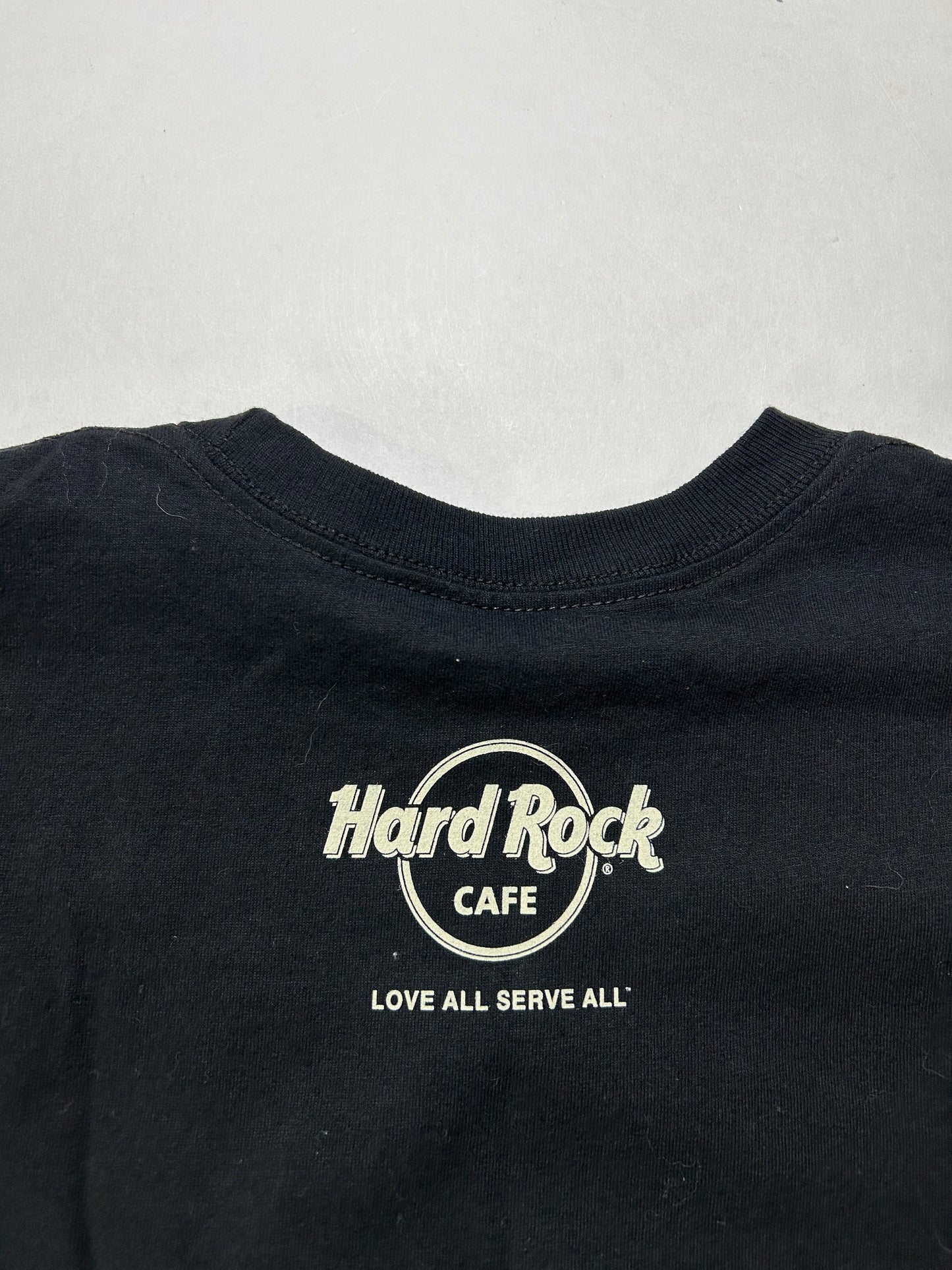 Paul McCartney Hard Rock Cafe Moon WHY HUNGER Artist Spotlight 2010 Medium 20.25x29 Inches Tee Shirt