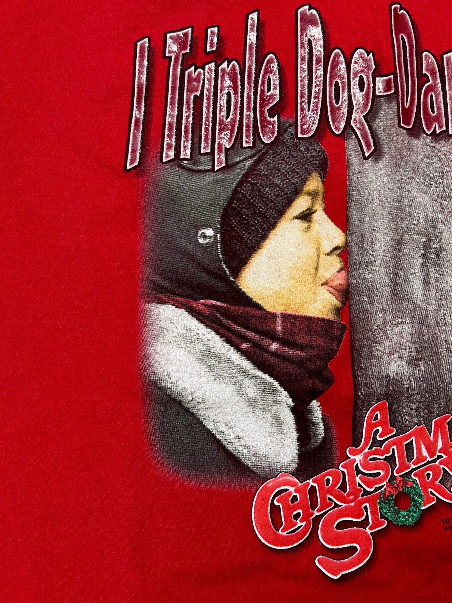 2005 A Christmas Story I Triple Dog-Dare You Movie Promo Tee Medium