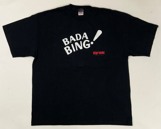 Vintage 2000 HBO The Sopranos Bada Bing! TV Show Promo Tee 2XL 25.25x30.5 Inches