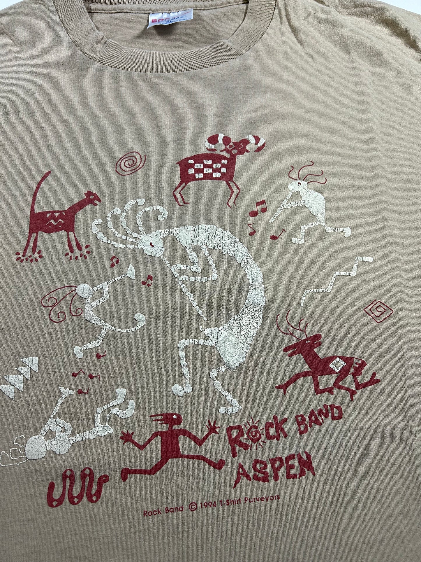 Vintage 1994 Rock Band Aspen Tee XL 23x29.5 Inches