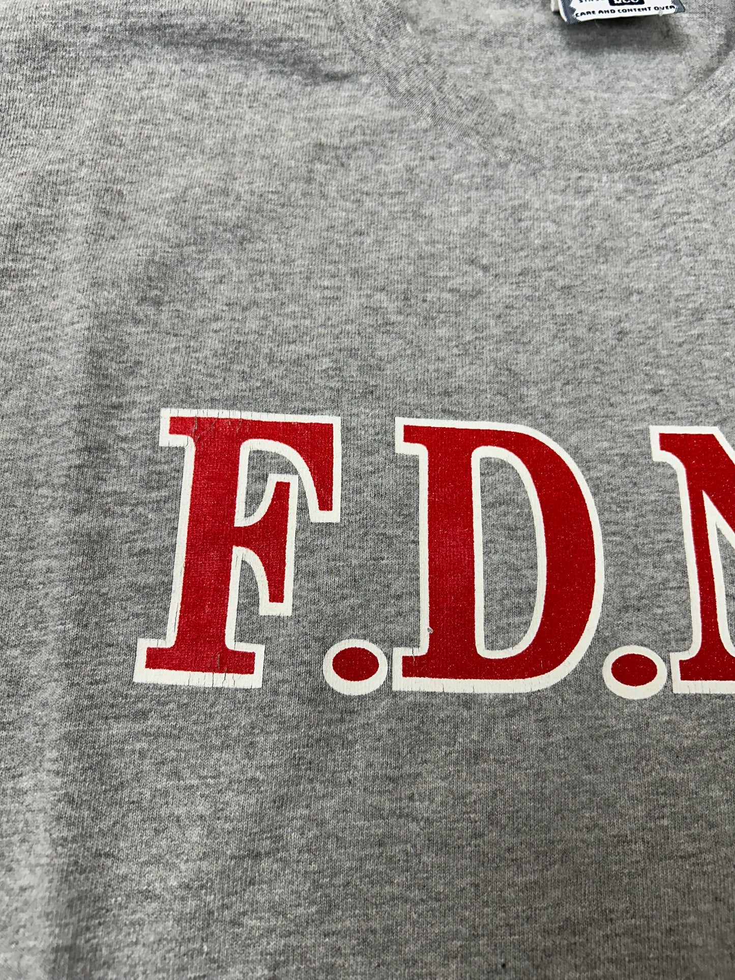 Vintage 90s F.D.N.Y. Keep Back 200Ft Firefighter Tee USA XL+ 24.5x31.25 Inches