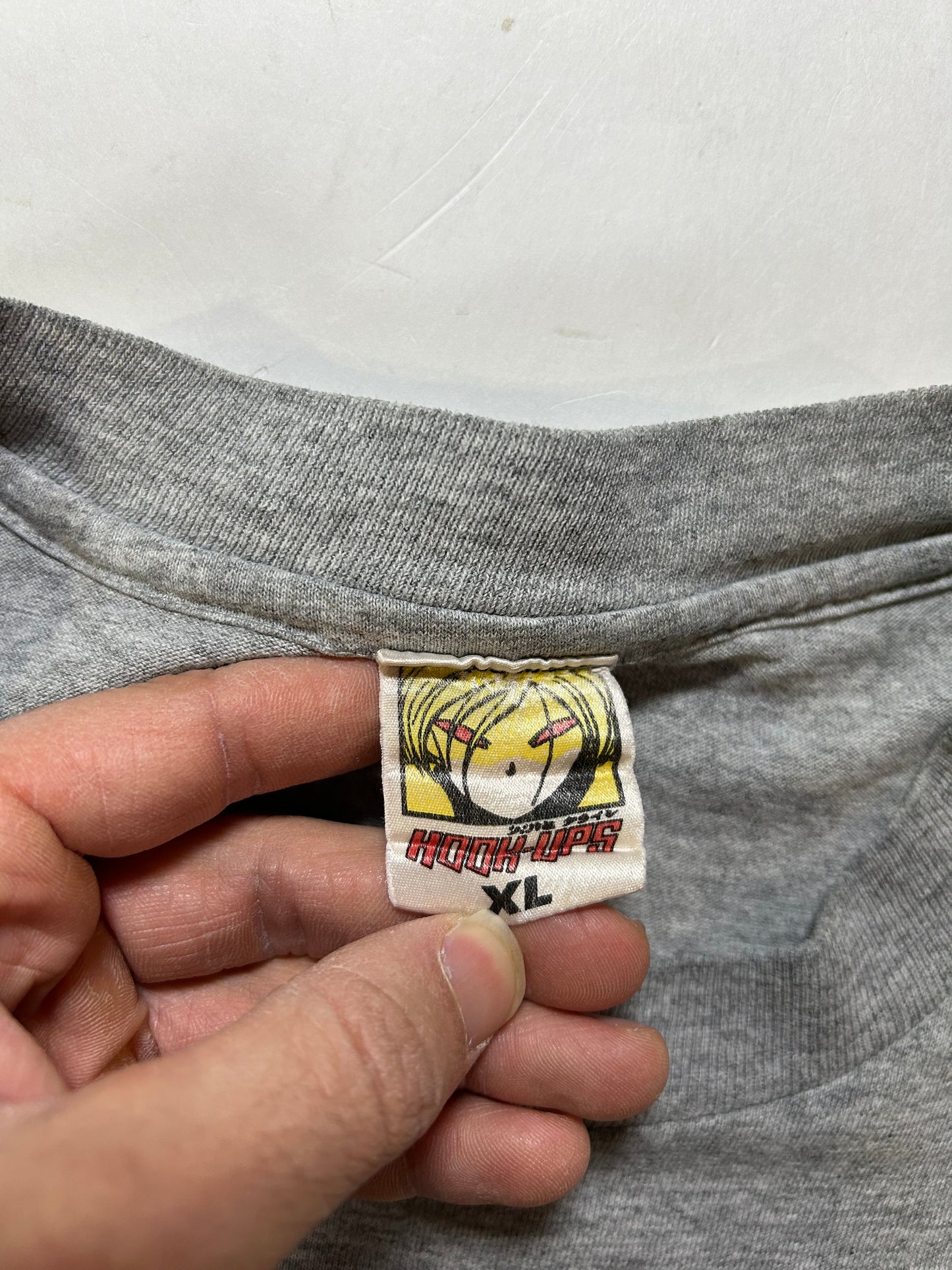 Vintage Hook-Ups Red Eyes Graphic Skate Tee Jeremy Klein Anime Big Gold Iczer-1 Perfectly Worn In & Faded XL 23x29 Inches