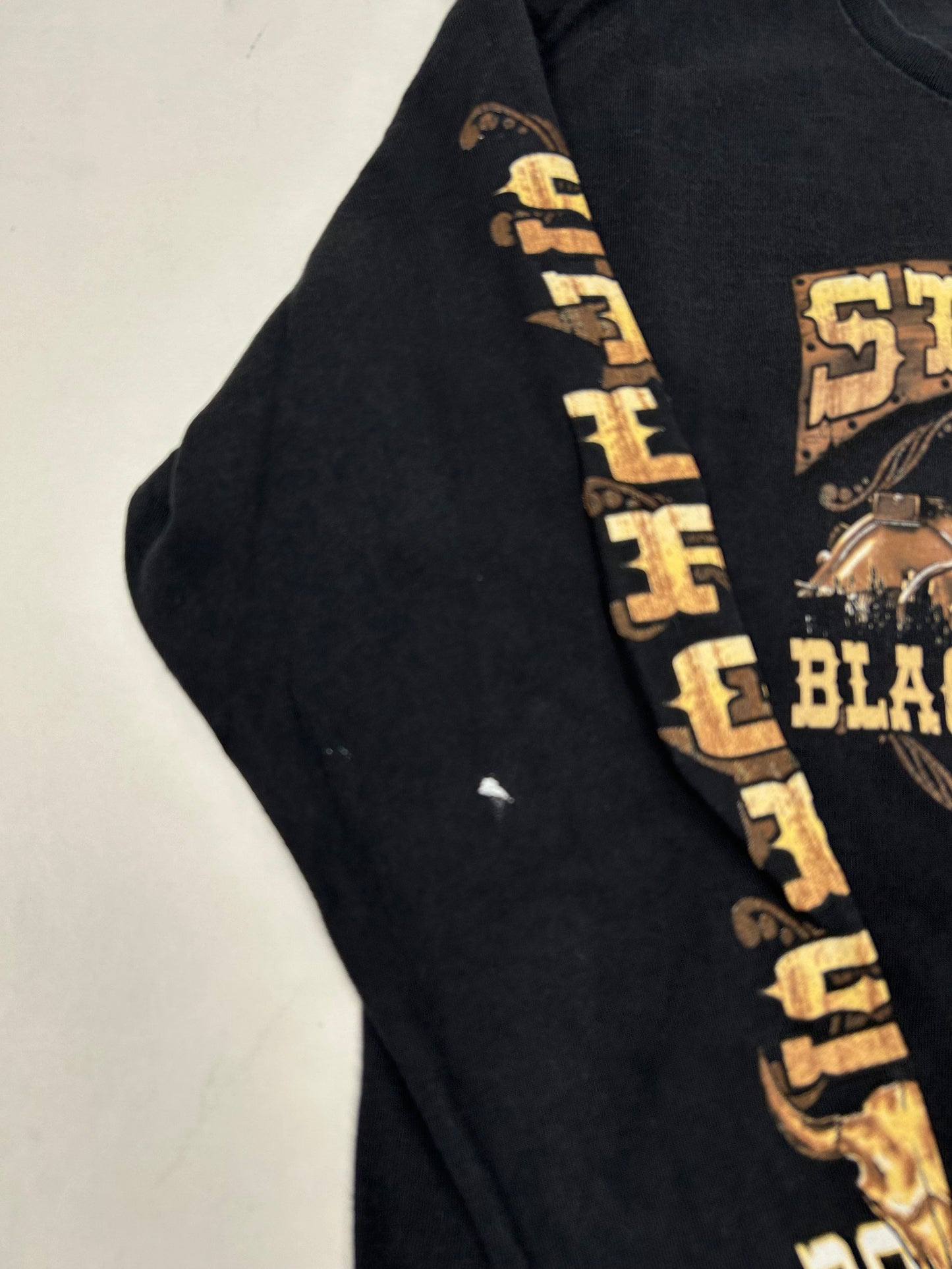 2010 Sturgis Black Hills Rally Motorcycle Long Sleeve Tee Small 18.5x27 Inches