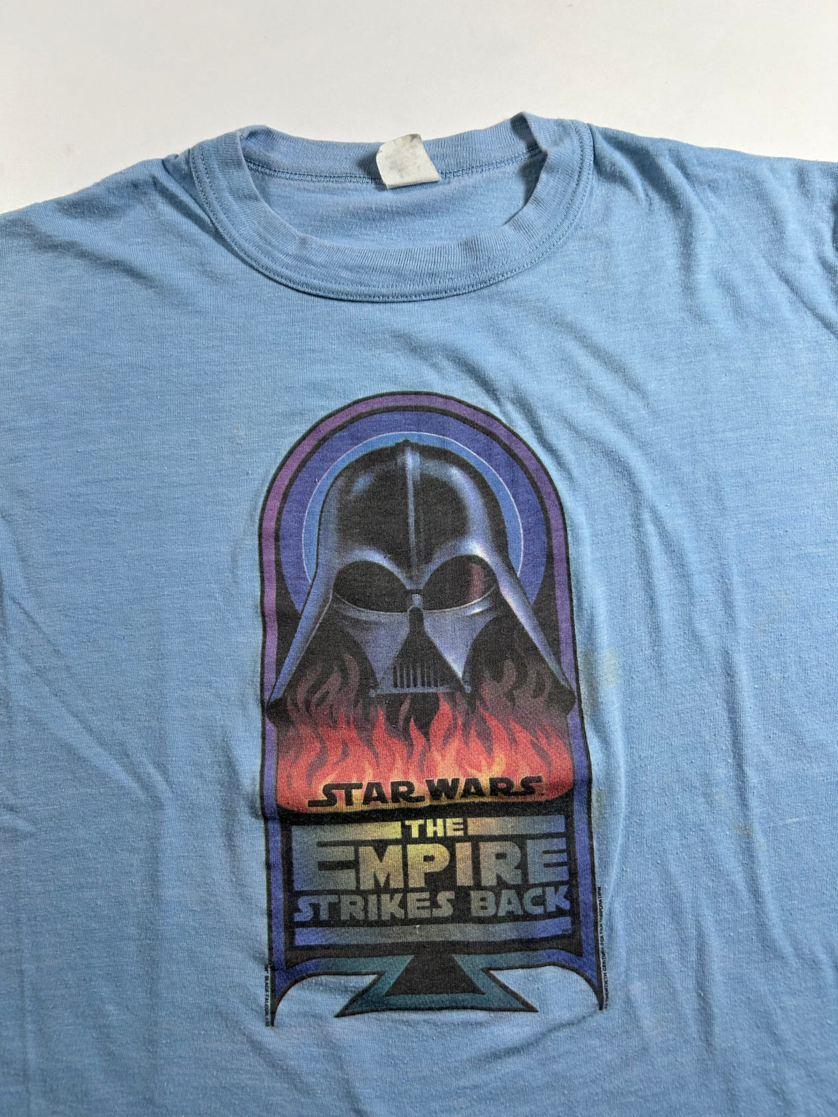 Vintage Star Wars The Empire Strikes Back V 1980 ESB Original Cast &amp; Crew Tee Medium/Small Fit 19.75x24.5 Inches