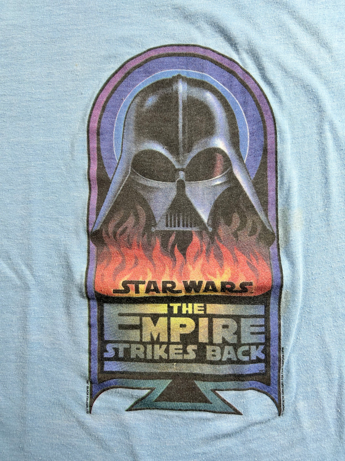 Vintage Star Wars The Empire Strikes Back V 1980 ESB Original Cast &amp; Crew Tee Medium/Small Fit 19.75x24.5 Inches
