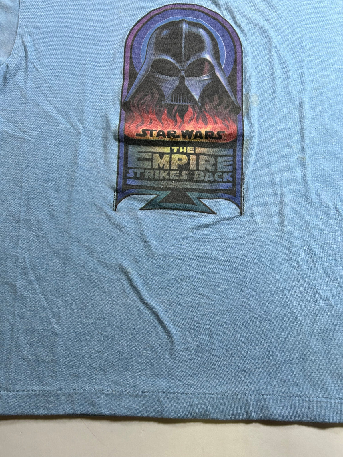 Vintage Star Wars The Empire Strikes Back V 1980 ESB Original Cast &amp; Crew Tee Medium/Small Fit 19.75x24.5 Inches
