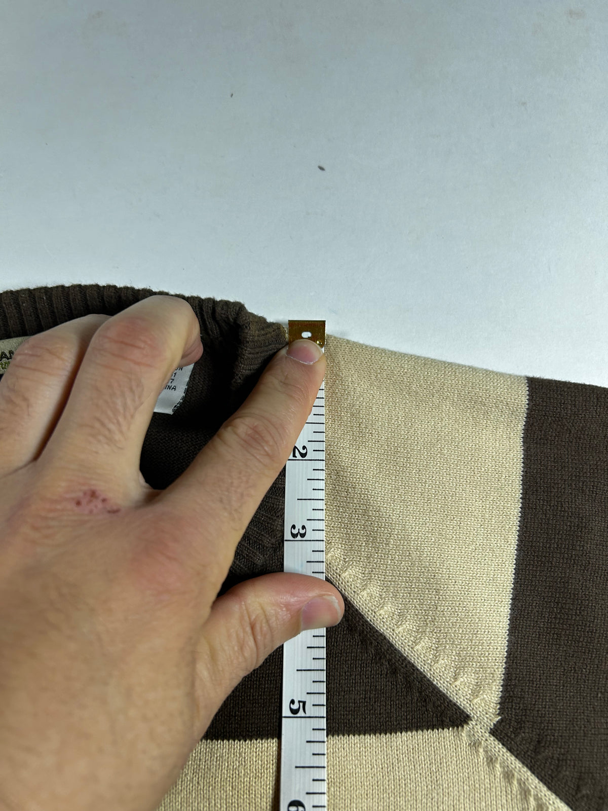 Vintage Paul Frank Striped Sweater 2005 Men’s Department Brown/Tan Large 22x28.5 Inches