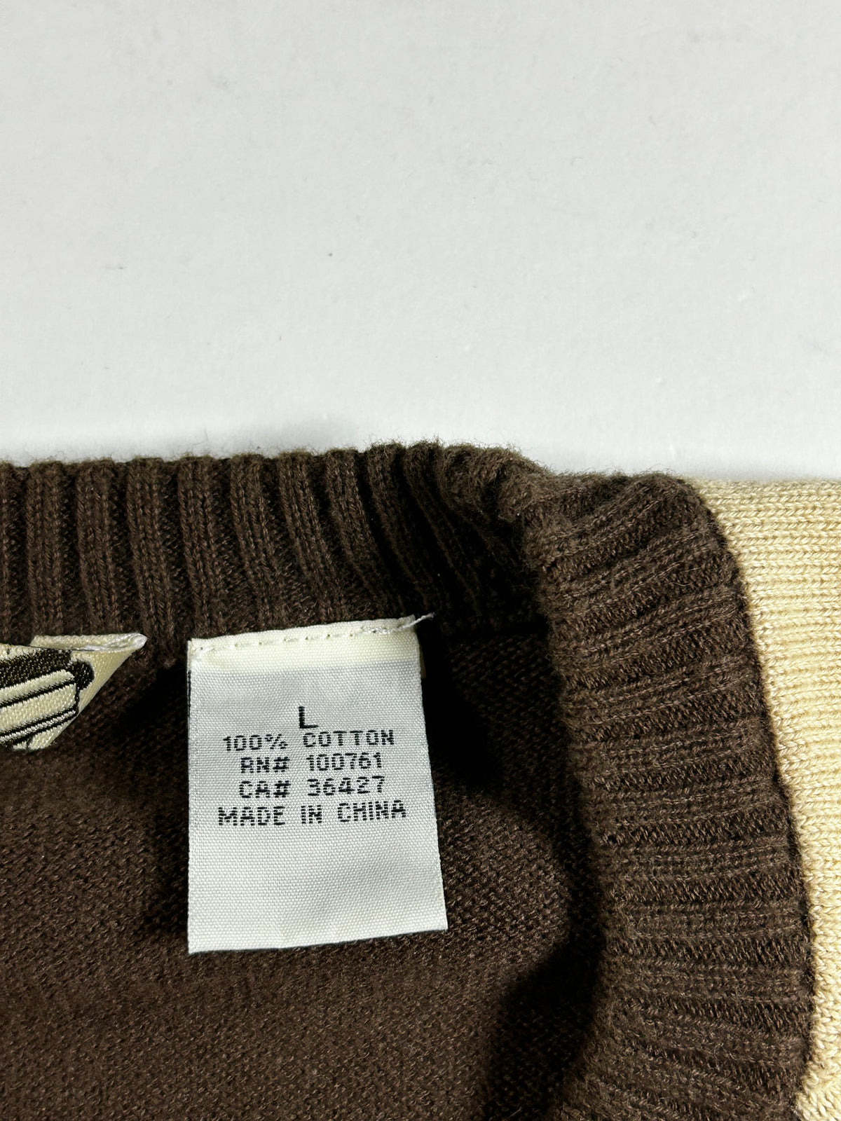 Vintage Paul Frank Striped Sweater 2005 Men’s Department Brown/Tan Large 22x28.5 Inches