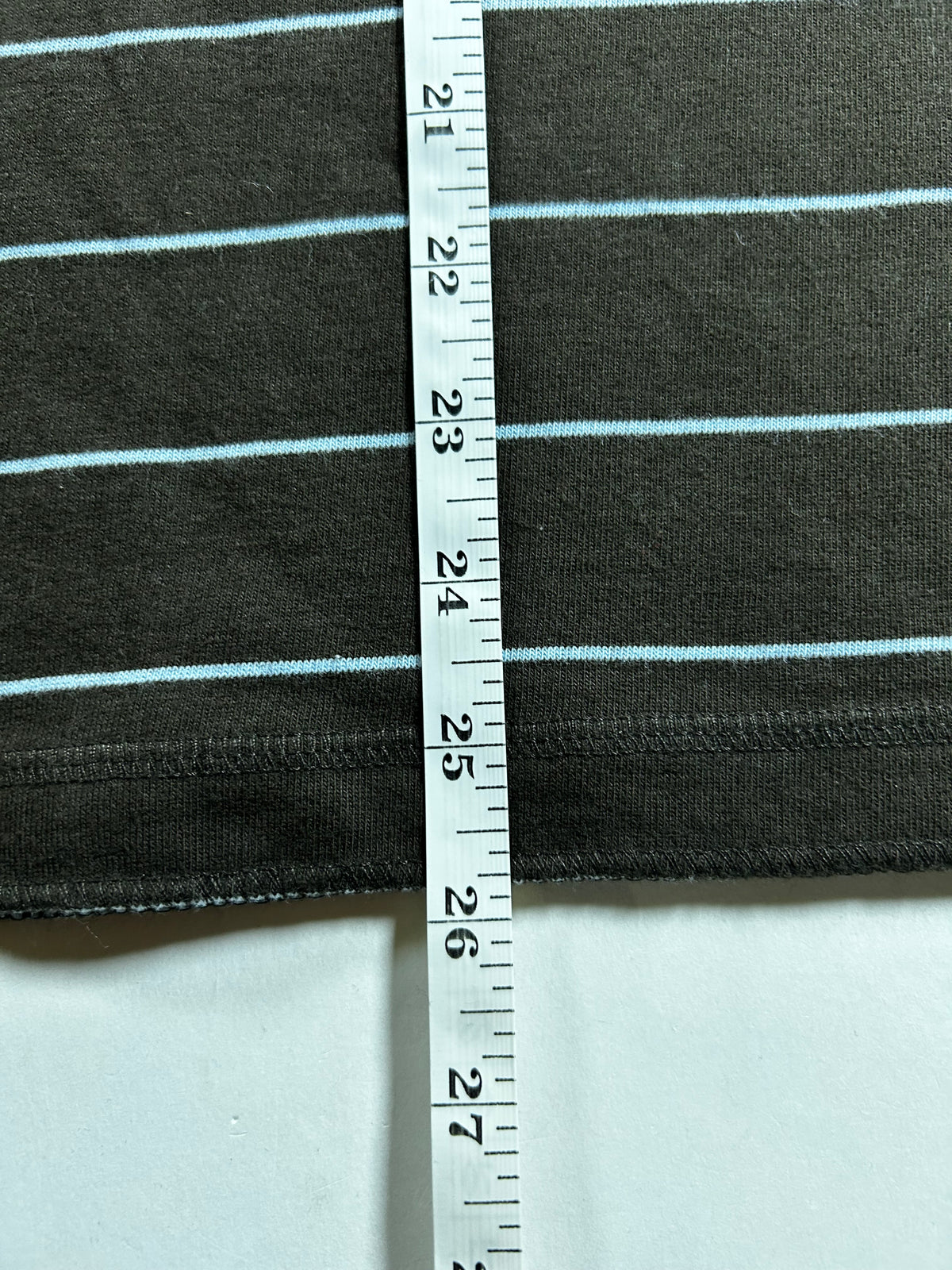 Vintage Urban Pipeline UP Long Sleeve Striped Shirt Youth Large/Adult Small/XS Fit 18.75x25.75 Inches Brown/Blue