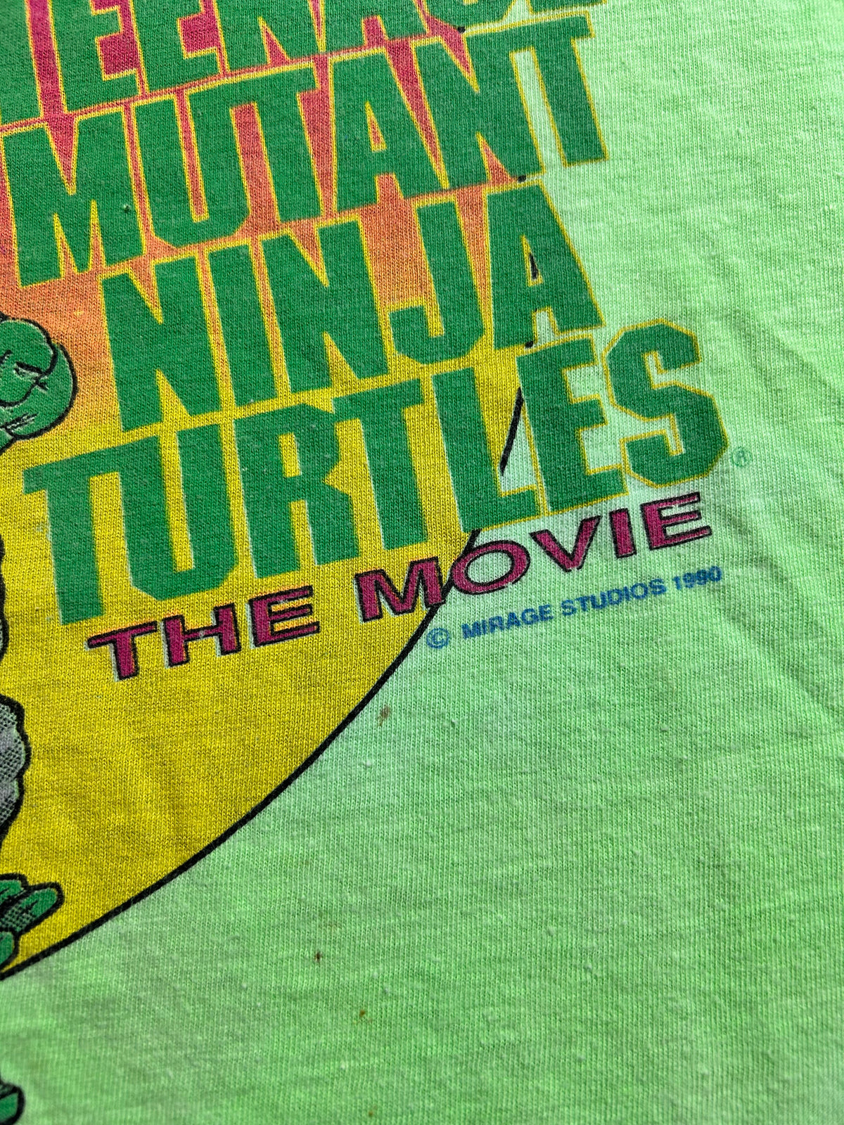 Vintage Teenage Mutant Ninja Turtles The Movie 1990 T Shirt Adult Large Boxy Fit