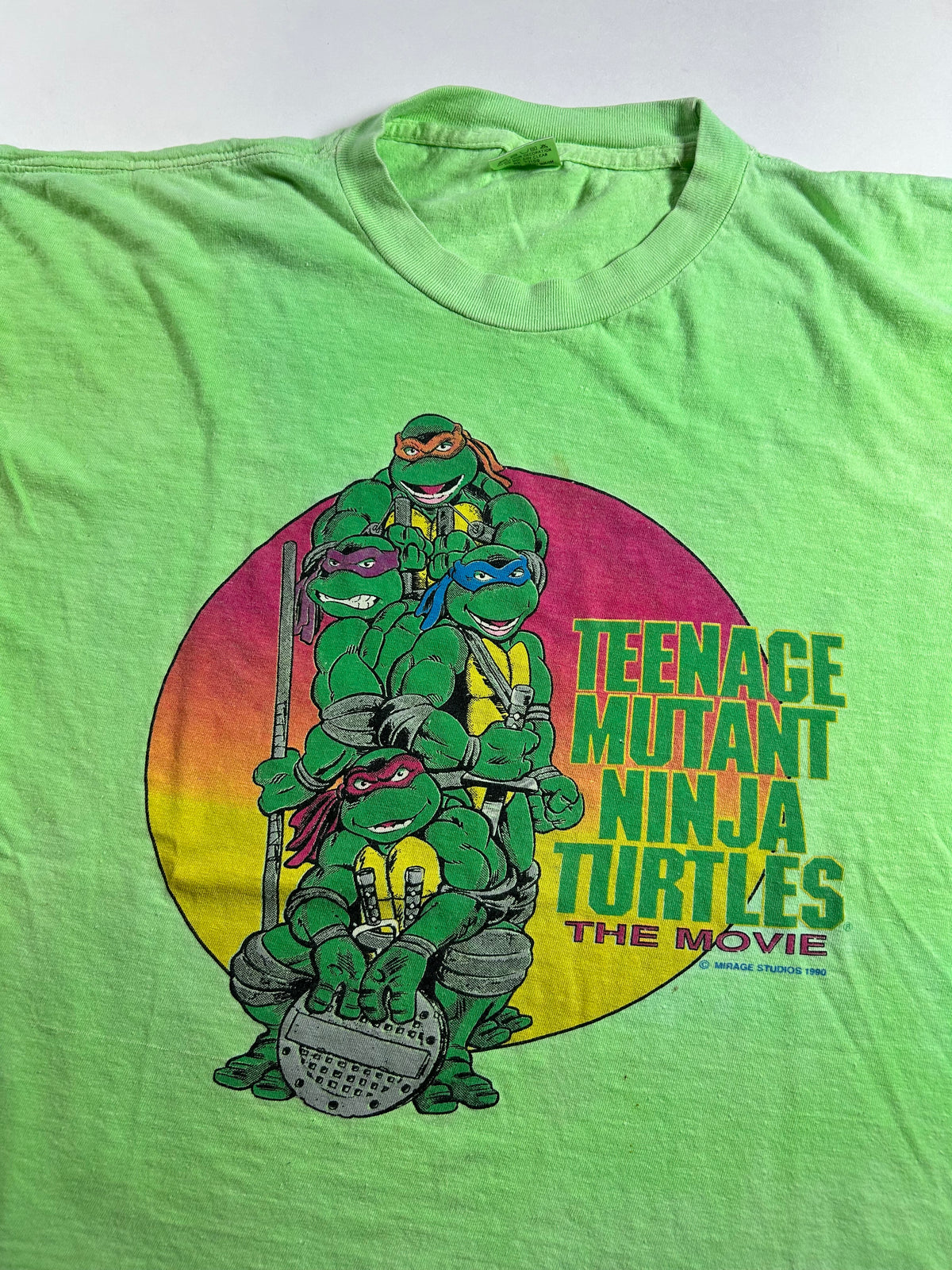 Vintage Teenage Mutant Ninja Turtles The Movie 1990 T Shirt Adult Large Boxy Fit
