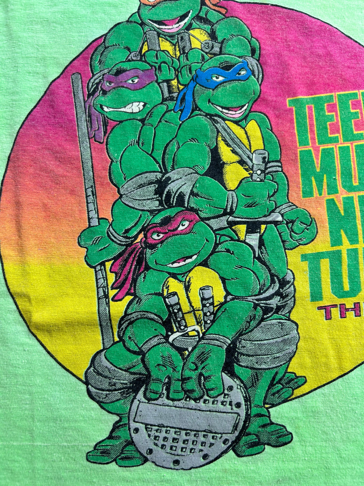 Vintage Teenage Mutant Ninja Turtles The Movie 1990 T Shirt Adult Large Boxy Fit
