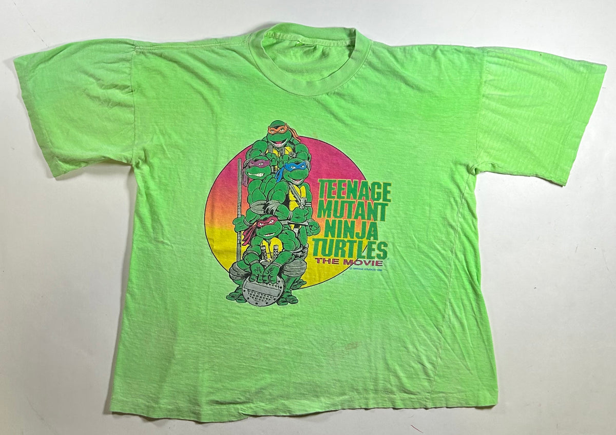 Vintage Teenage Mutant Ninja Turtles The Movie 1990 T Shirt Adult Large Boxy Fit