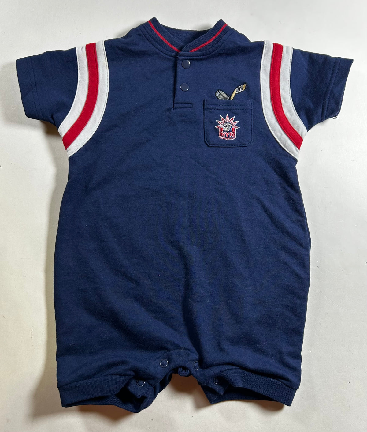Vintage New York Ranger Liberty Logo NHL Mighty Mac One Piece 18 Months Baby About 12x19.25 Inches