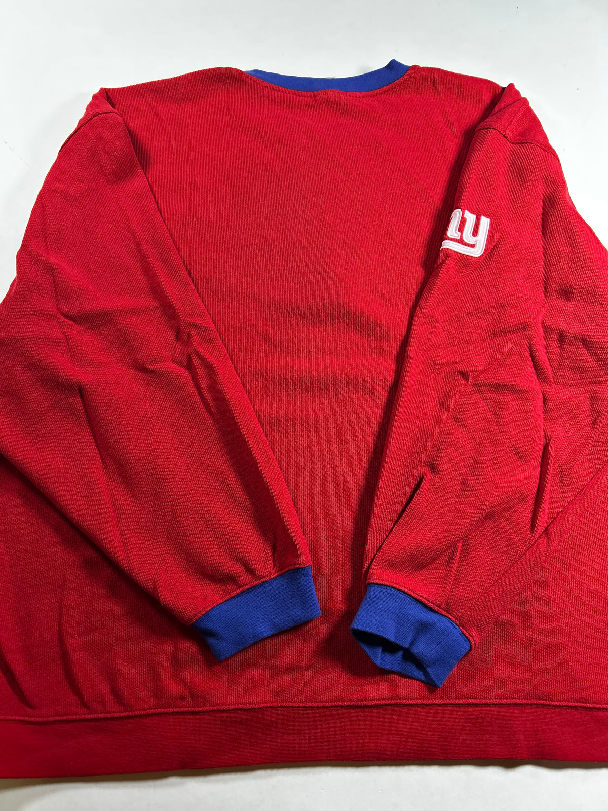 Vintage 2000s New York Giants NFL Gridiron Classic Reebok Thermal Long Sleeve Shirt 2XL 29.25x31 Inches As Is
