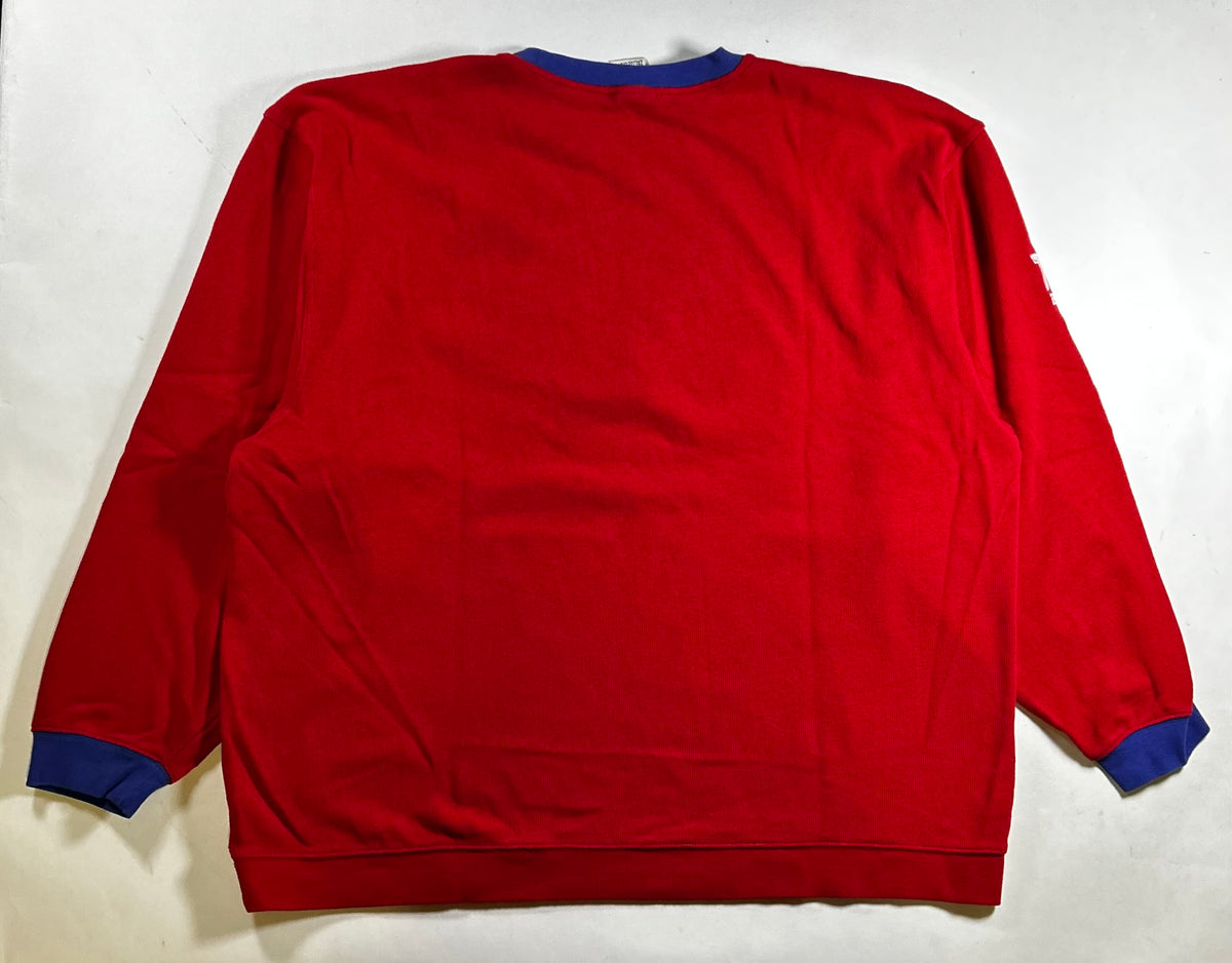 Vintage 2000s New York Giants NFL Gridiron Classic Reebok Thermal Long Sleeve Shirt 2XL 29.25x31 Inches As Is