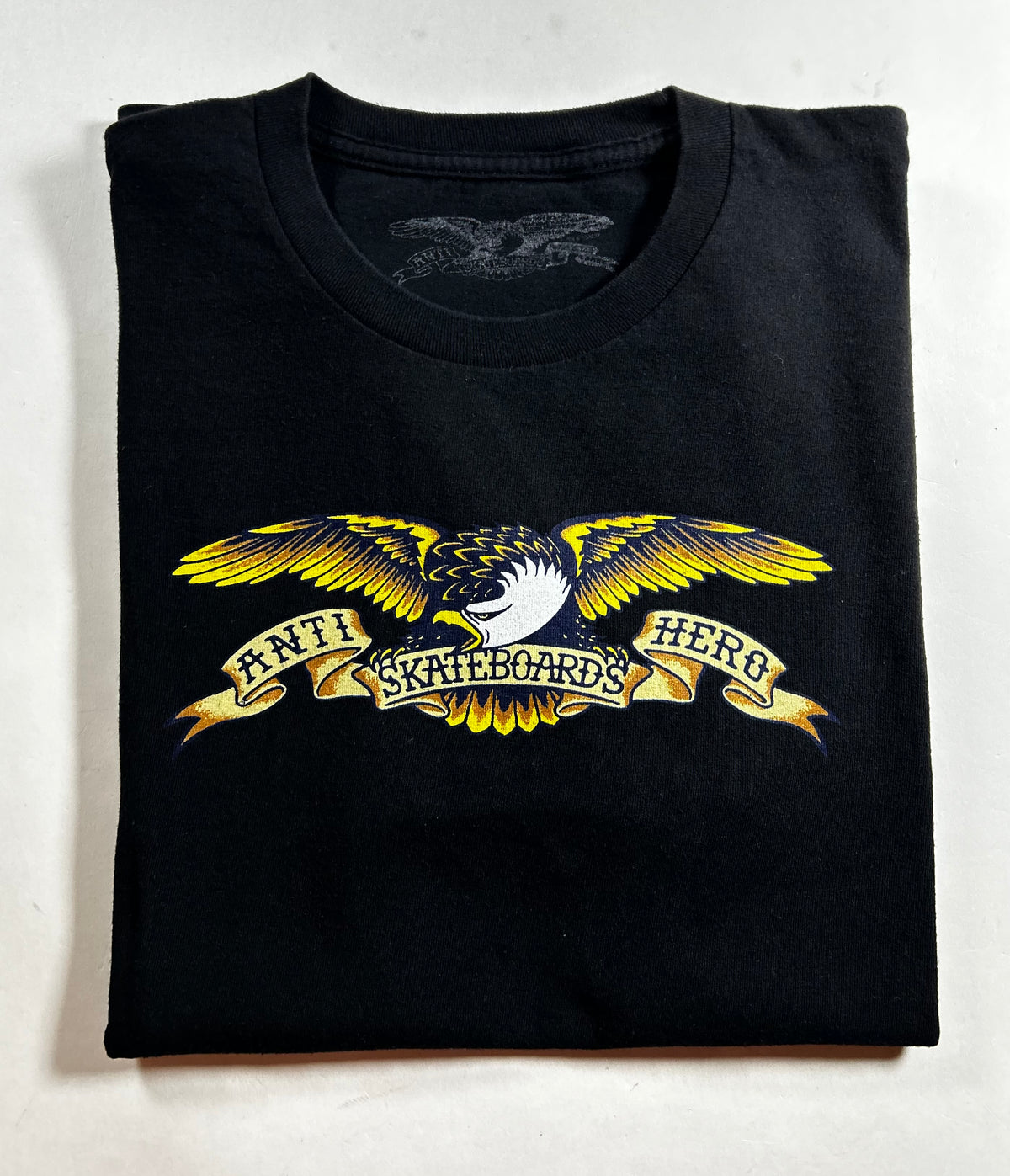 Anti-Hero Skateboards Eagle Logo Graphic Skate Tee Large 21.75x29 Inches