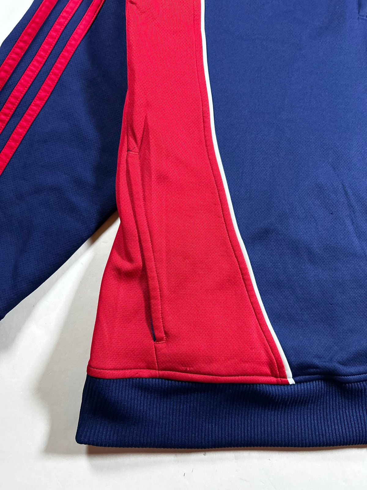 Vintage Red Bull NY Warm Up Jacket MLS Soccer Track Jacket Large 22.25x30 Inches As Is