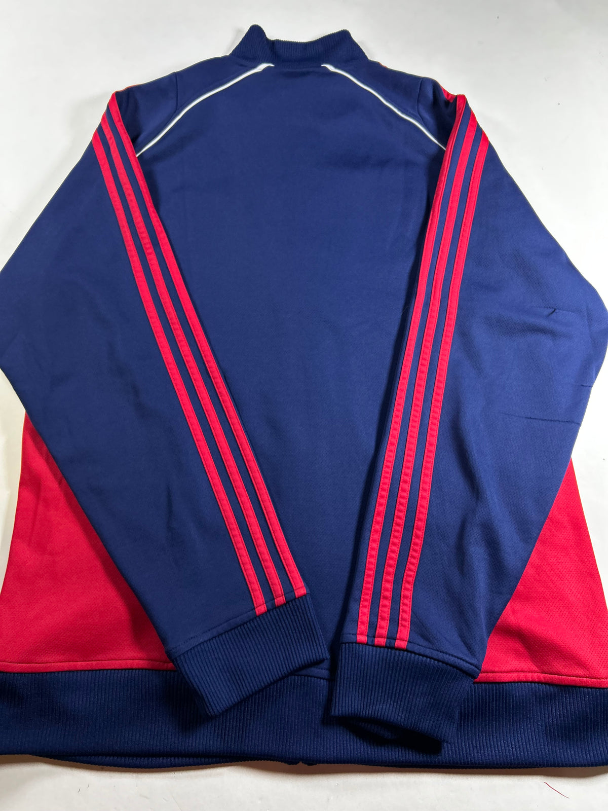 Vintage Red Bull NY Warm Up Jacket MLS Soccer Track Jacket Large 22.25x30 Inches As Is