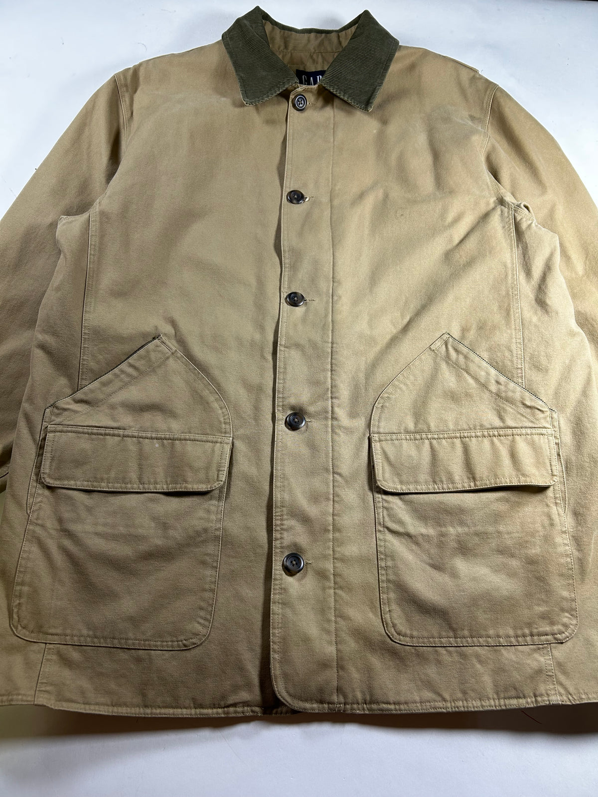 Gap Barn Coat Field Jacket Insulated Chore Work Brown Tan Men’s 2XL 27.5x37.5 Inches As Is
