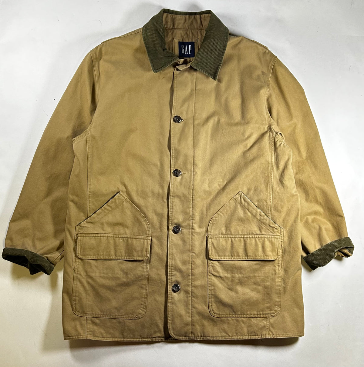 Gap Barn Coat Field Jacket Insulated Chore Work Brown Tan Men’s 2XL 27.5x37.5 Inches As Is