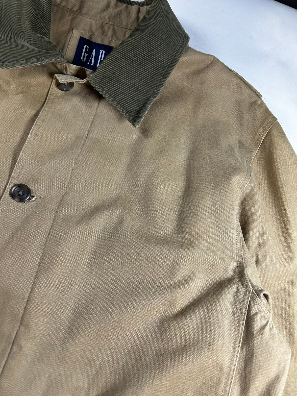 Gap Barn Coat Field Jacket Insulated Chore Work Brown Tan Men’s 2XL 27.5x37.5 Inches As Is