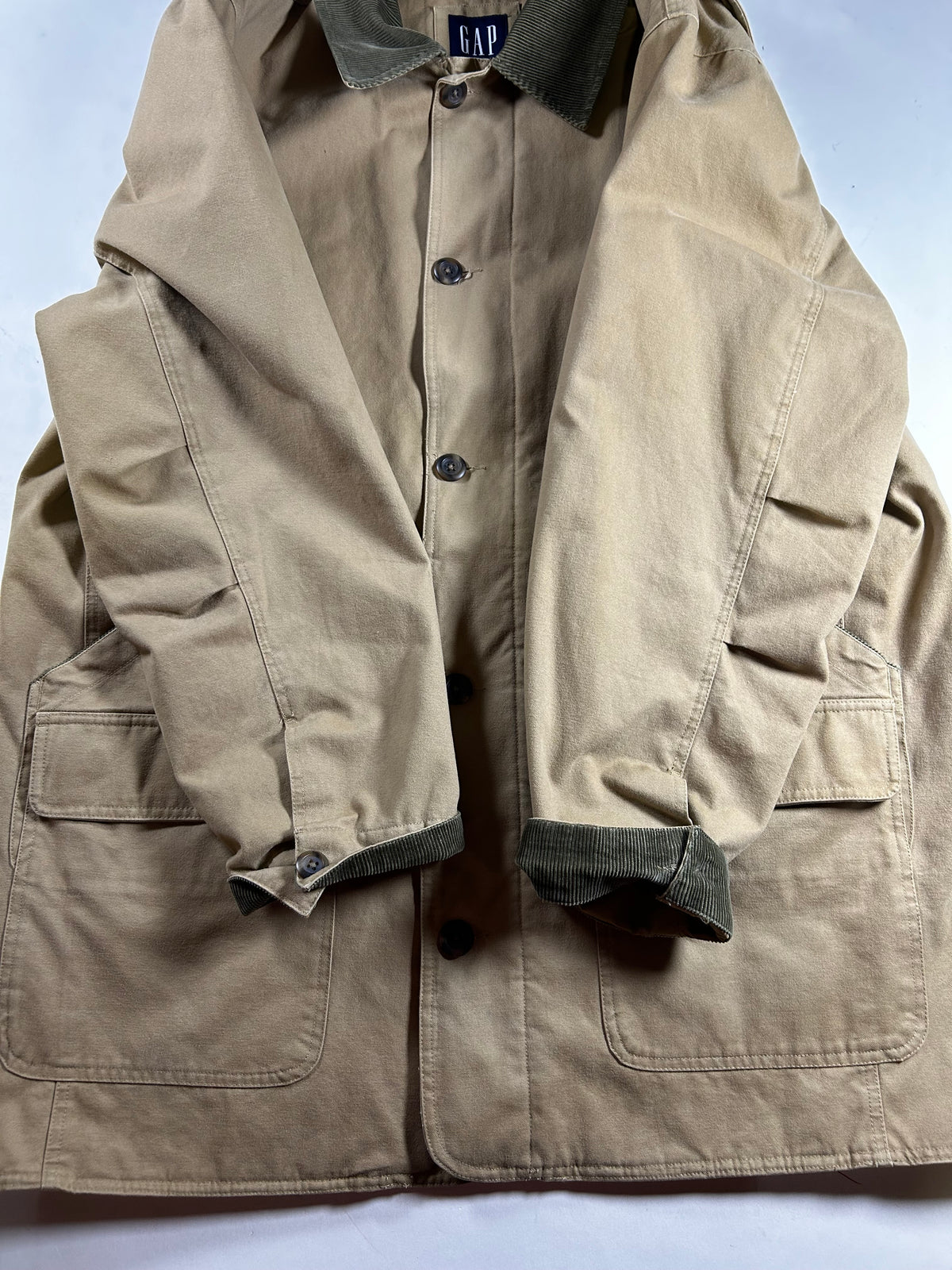 Gap Barn Coat Field Jacket Insulated Chore Work Brown Tan Men’s 2XL 27.5x37.5 Inches As Is