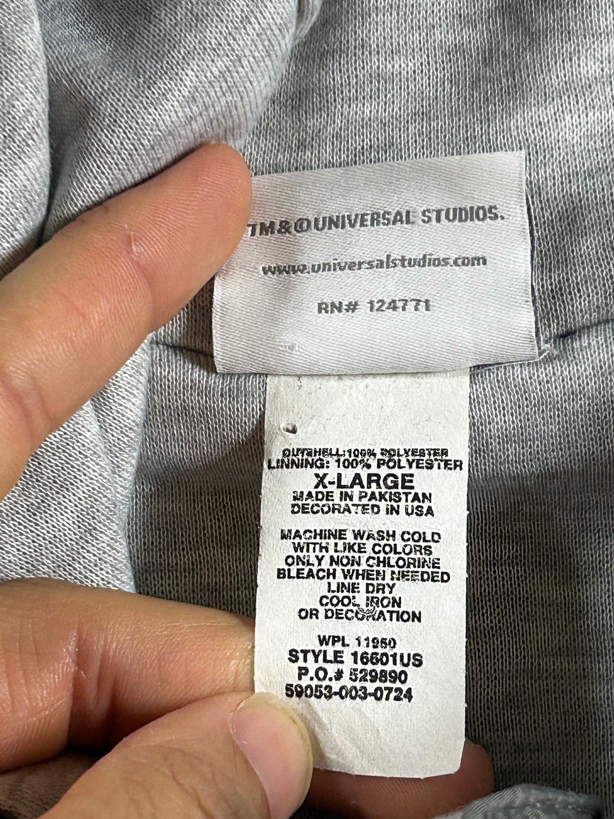 Universal Studios Florida EST. 1990 Zip Up Jacket XL 27.25x28.75 Inches Brand New