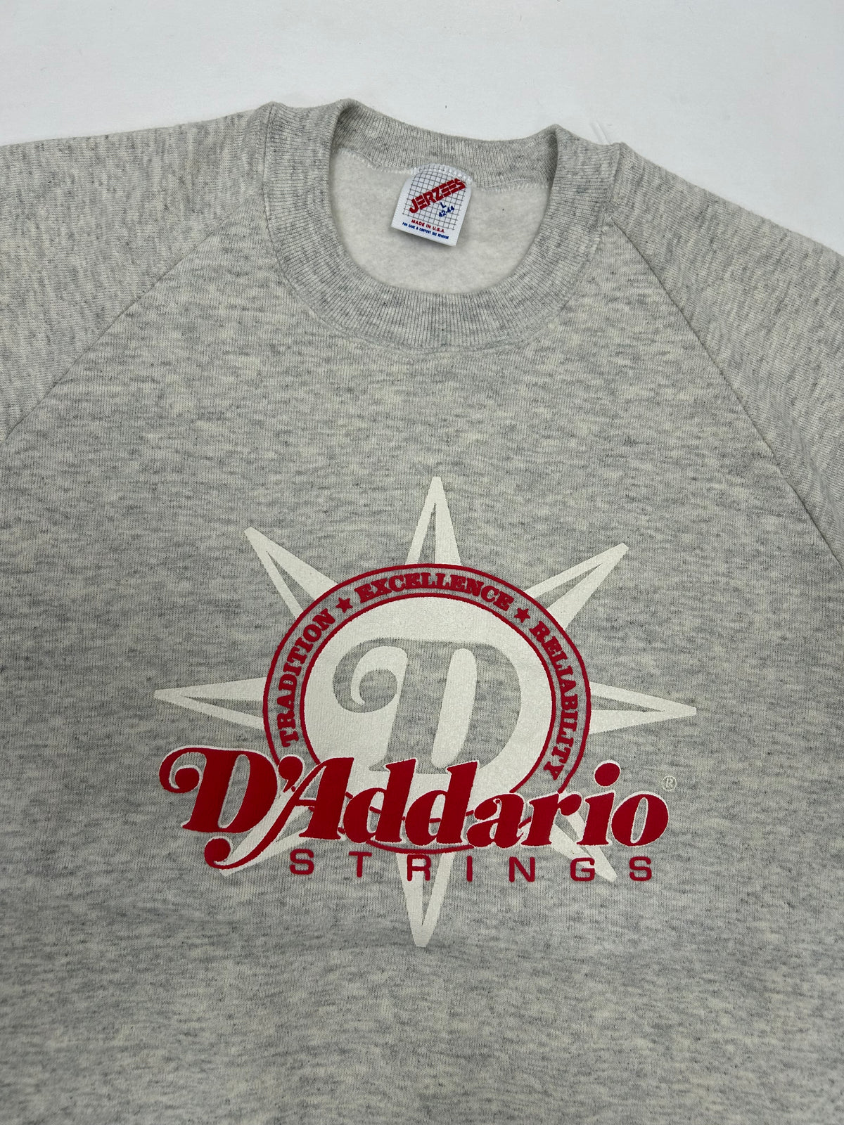 Vintage D’Addario Guitar Strings Crewneck Sweatshirt JERZEES Tag Brand New M/L 22.75x28 Inches