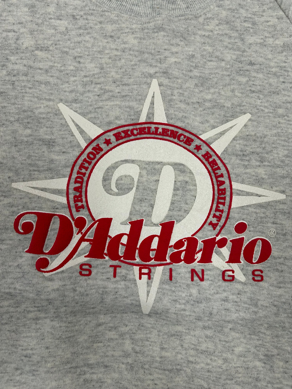 Vintage D’Addario Guitar Strings Crewneck Sweatshirt JERZEES Tag Brand New M/L 22.75x28 Inches