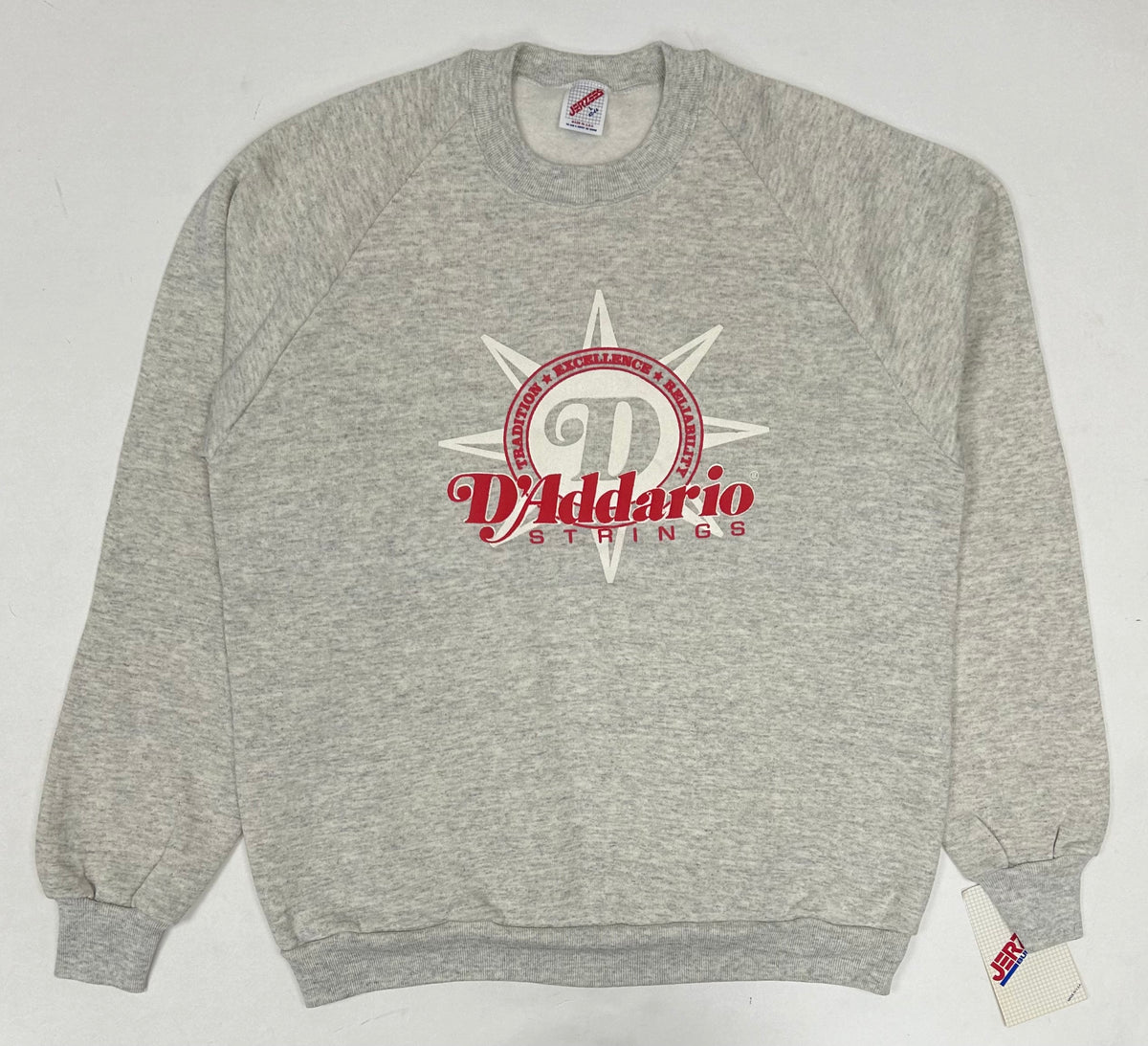 Vintage D’Addario Guitar Strings Crewneck Sweatshirt JERZEES Tag Brand New M/L 22.75x28 Inches