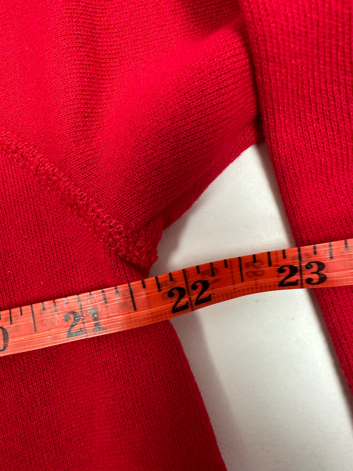 Edgewood NJ first edition “Deeper Than The Roots.” 1/1 Raglan Crewneck Sweatshirt Medium Fit 21.75x27 Inches Red As Is